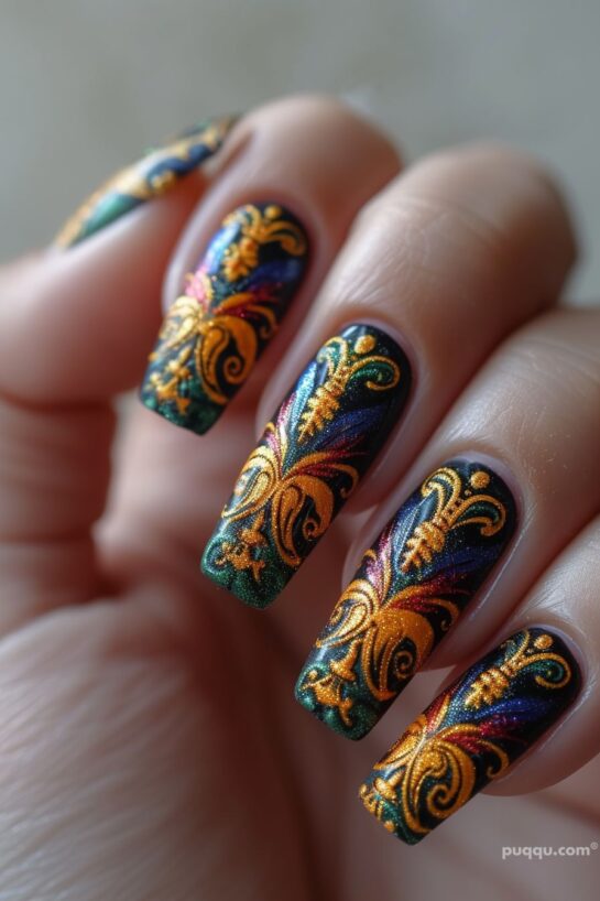 Stunning Mardi Gras Nail Ideas For A Dazzling Look Puqqu