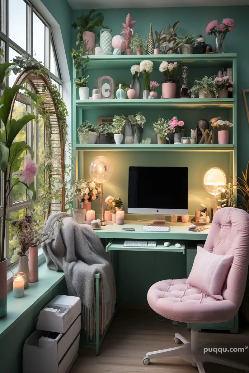 Girly Home Office Ideas Create A Chic Workspace Puqqu   Girly Home Office Ideas 17 