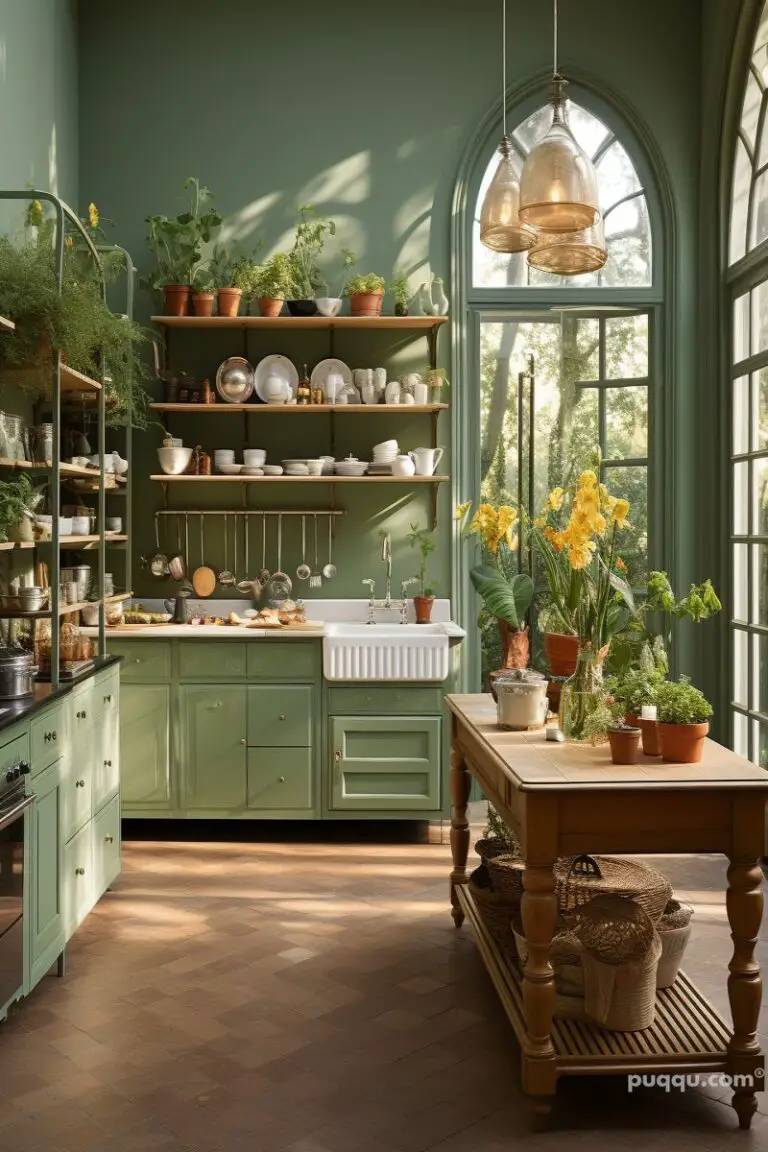 Green Kitchen Paint Ideas - Puqqu