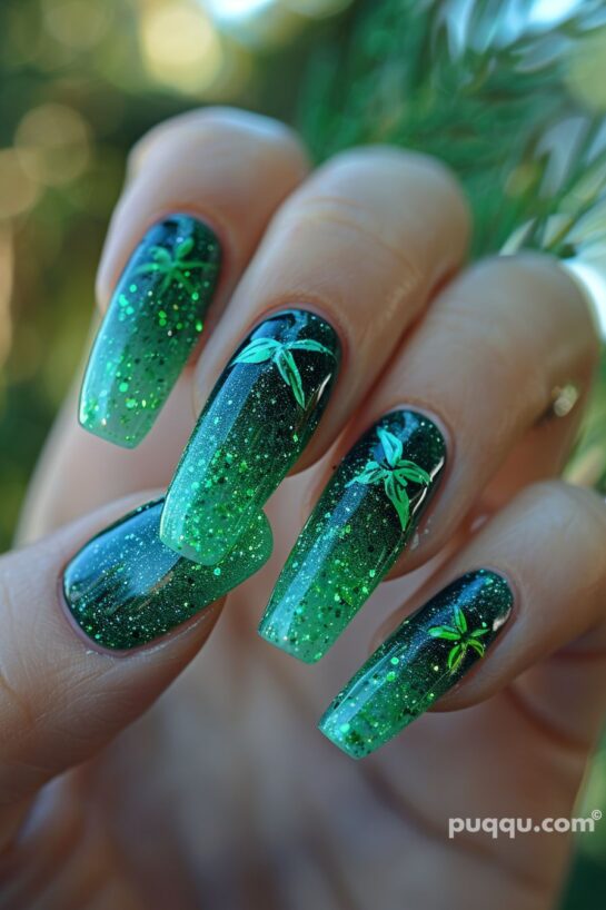 Green Nails Embracing Nature S Hue Puqqu Green Nails Embracing Nature S Hue Puqqu