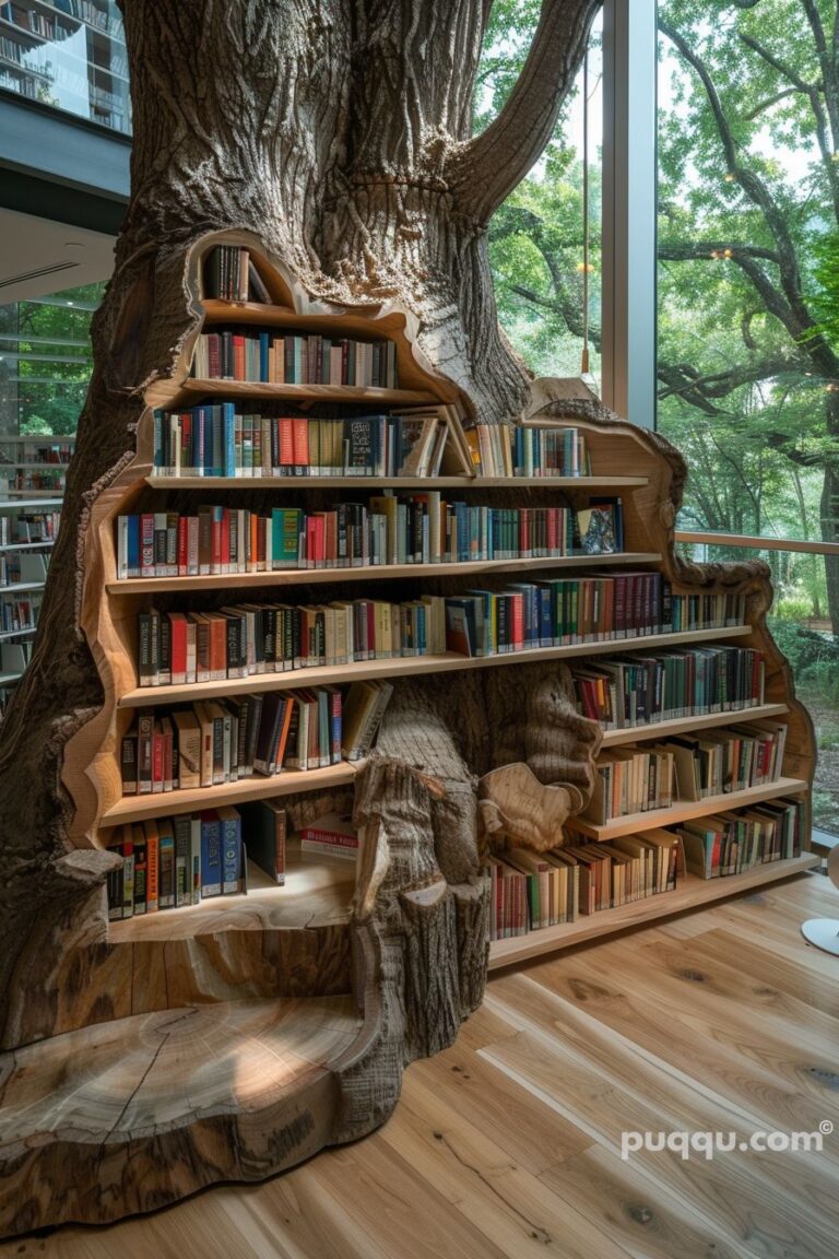 Tree Bookshelf Design Ideas: Creative Storage Solutions - Puqqu