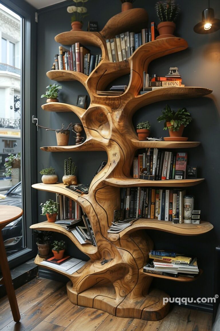 Tree Bookshelf Design Ideas: Creative Storage Solutions - Puqqu