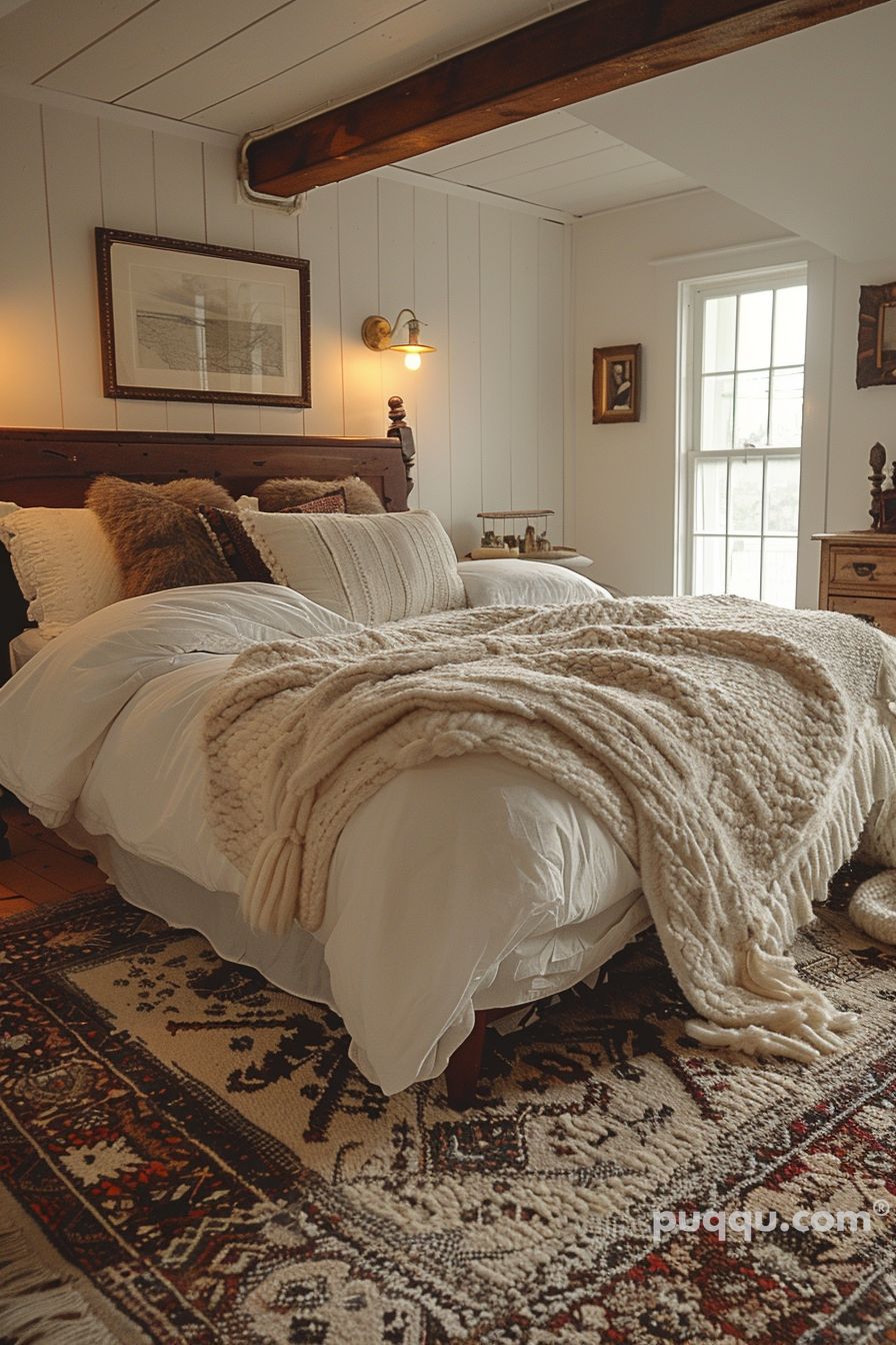 Vintage Farmhouse Bedroom: Timeless Charm and Cozy Retreat - Puqqu