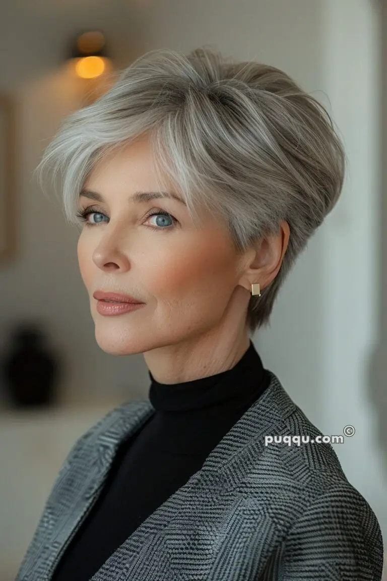 Stunning Pixie Haircuts To Rock Your Gray Hair - Puqqu