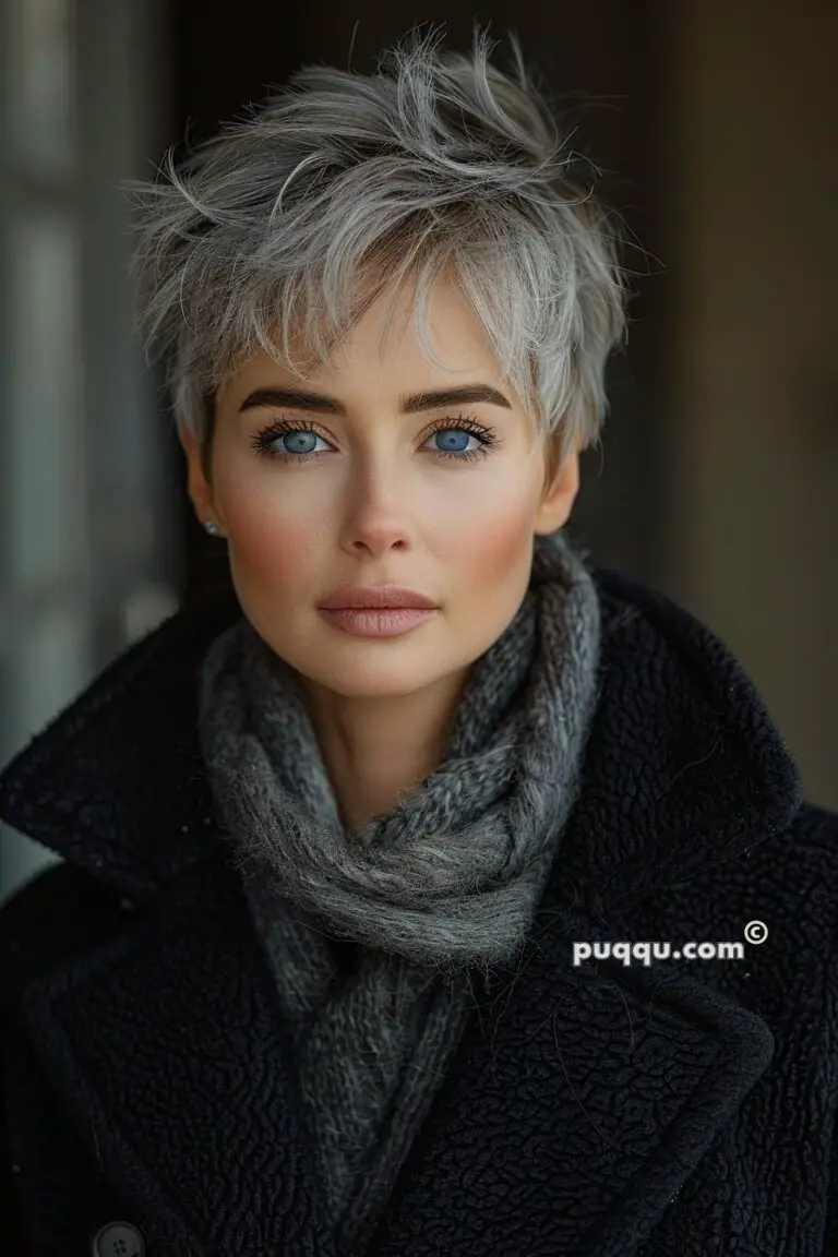 Stunning Pixie Haircuts To Rock Your Gray Hair - Puqqu