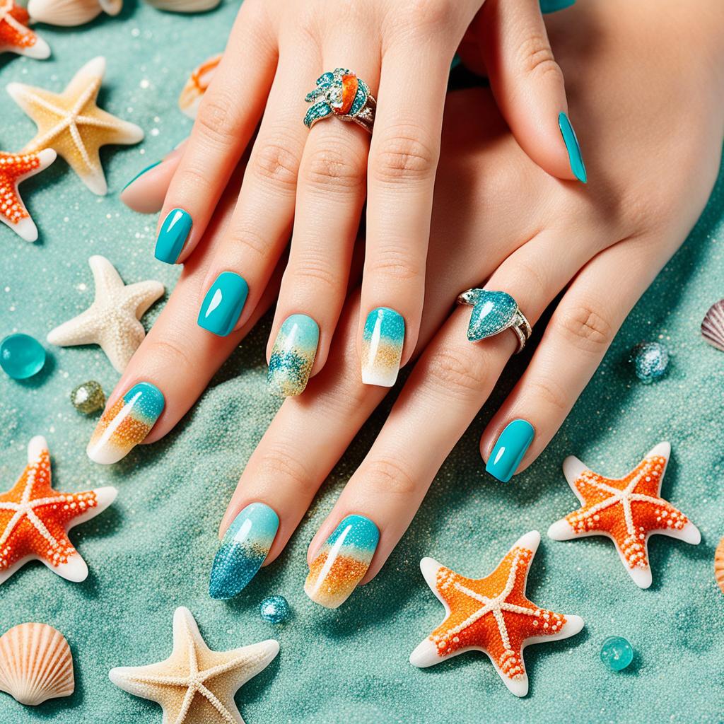 Coastal nail colors for summer manicures