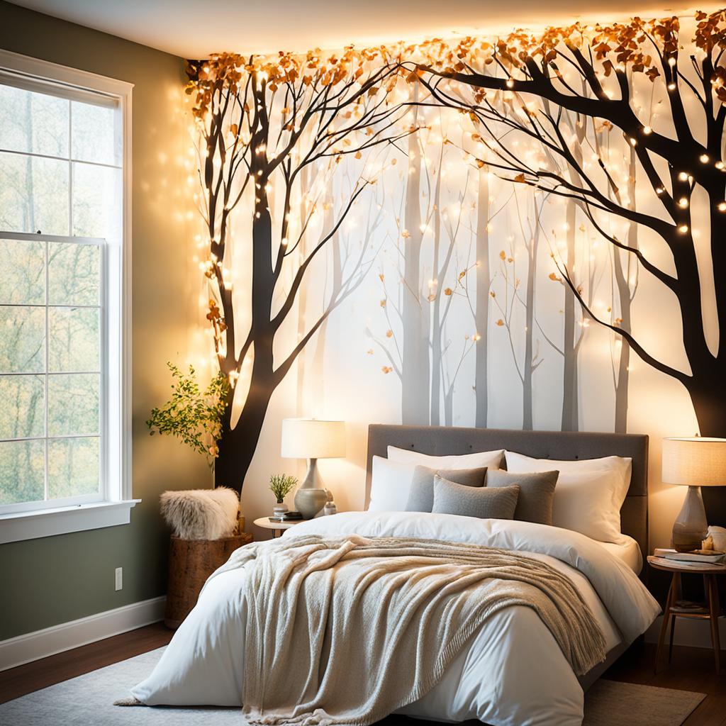 Forest themed bedroom lighting