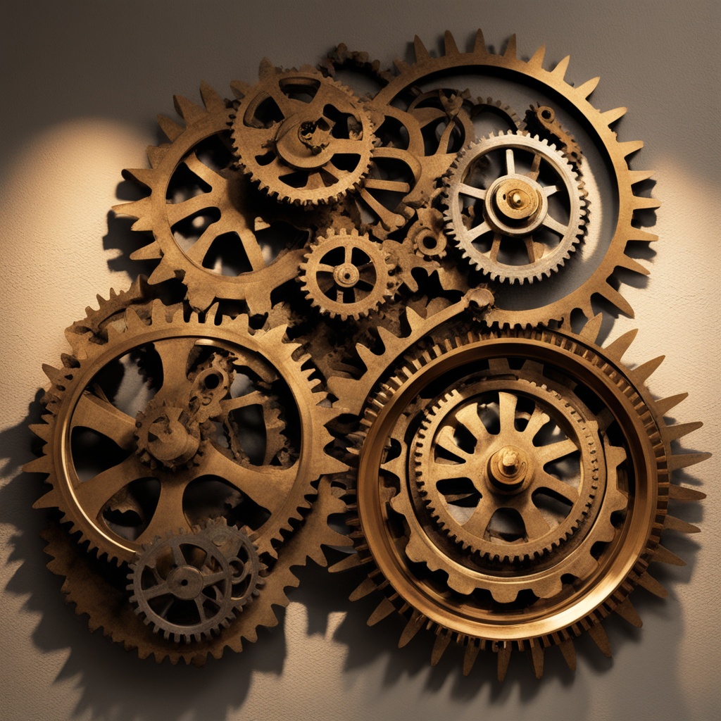 Gears and cogs wall art