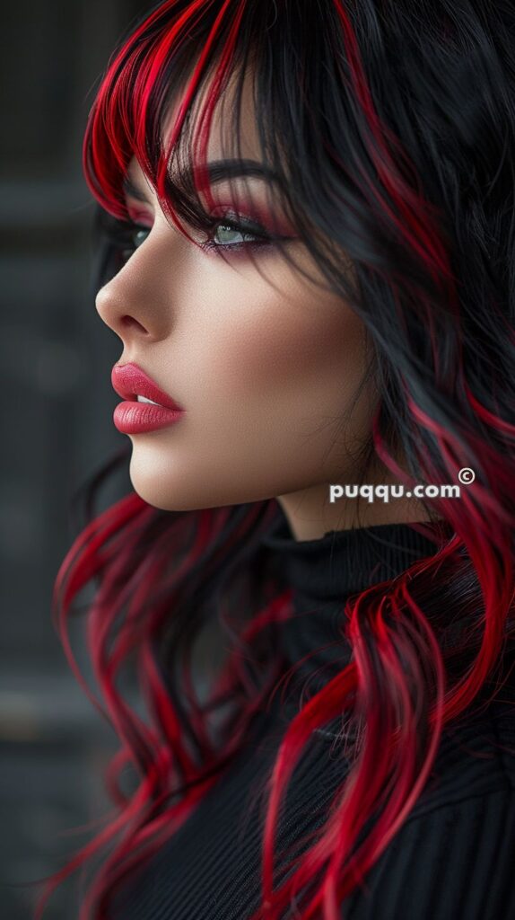 Black Hair With Red Highlights: Perfect Combo For Edgy Vibes