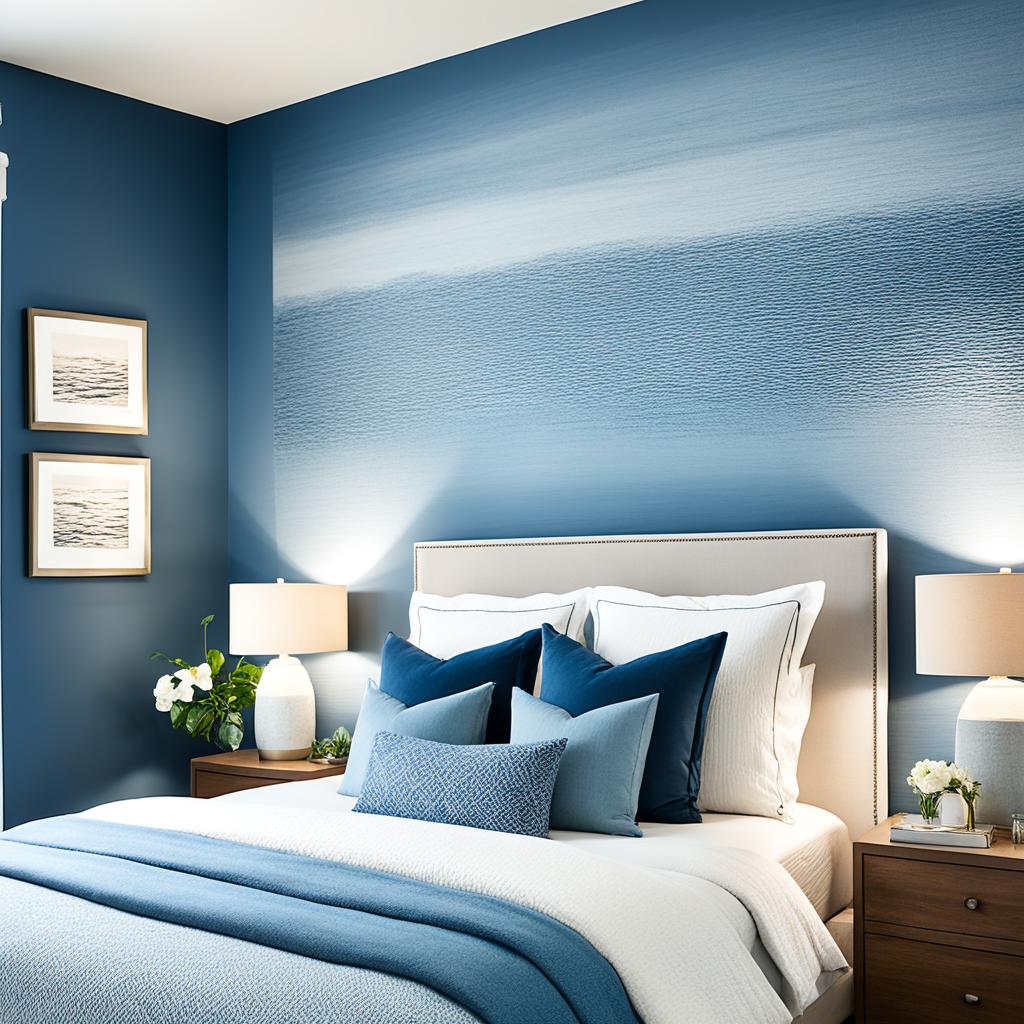 blue accent wall