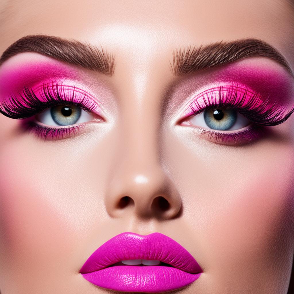 Pink eyeshadow celebrity makeup look