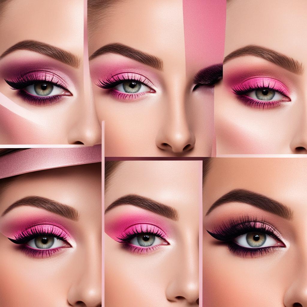 Pink eyeshadow for different eye colors and skin tones