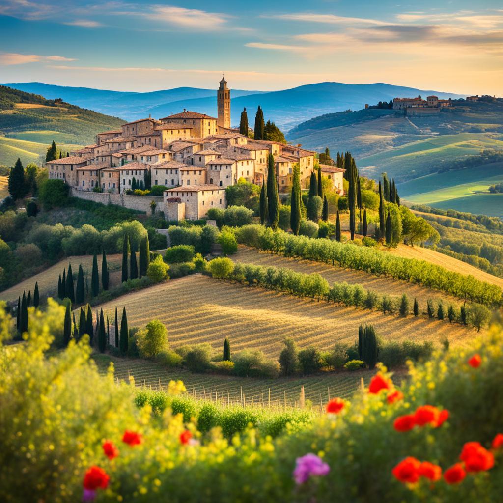 Charming hill towns in Tuscany