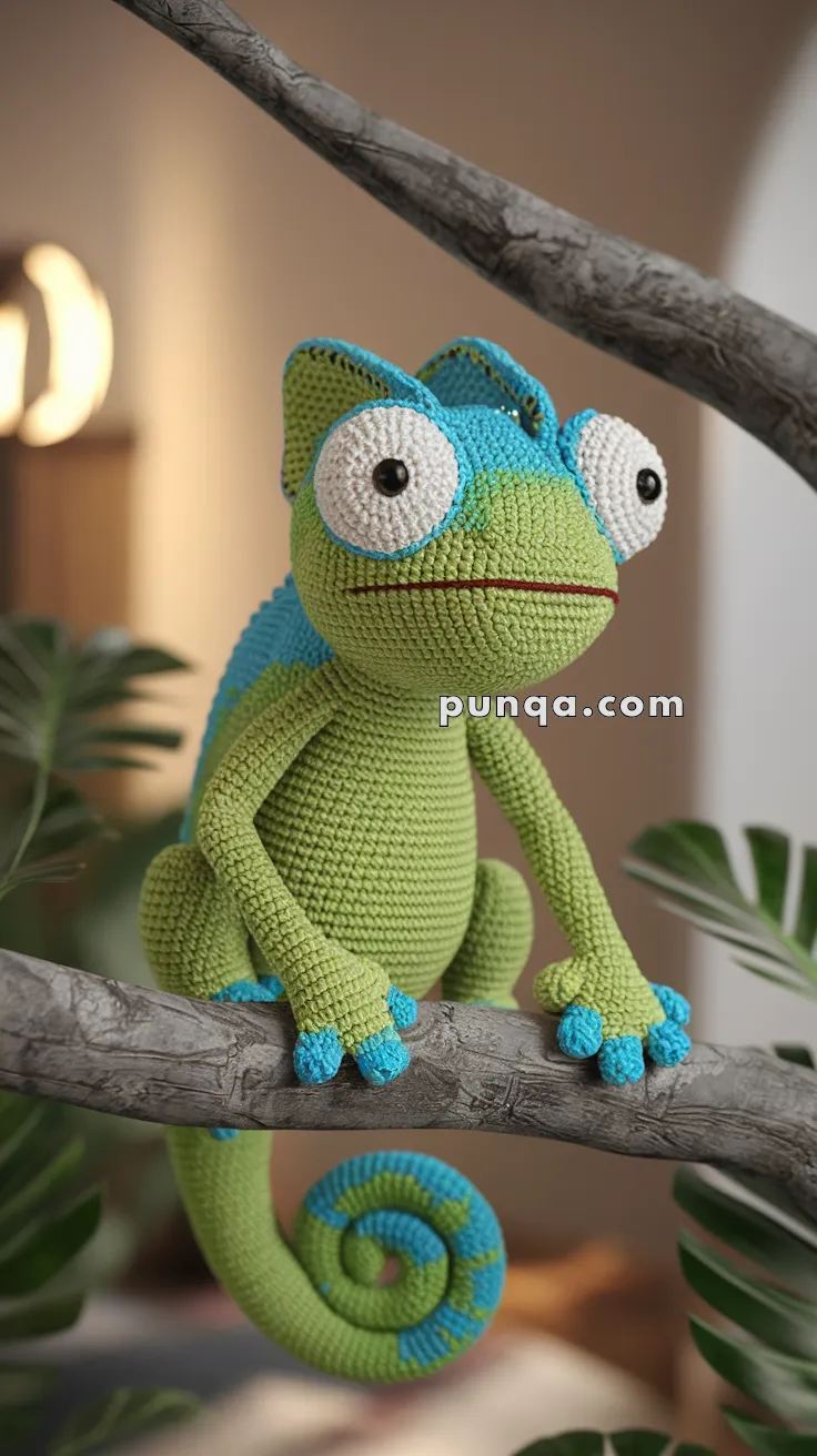 Amigurumi Chameleon – FREE Crochet Pattern
