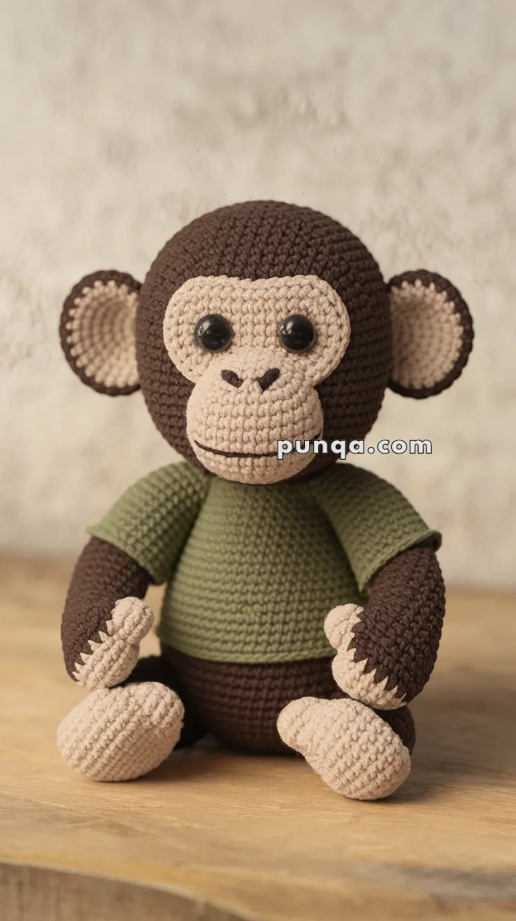 Amigurumi Chimpanzee – FREE Crochet Pattern
