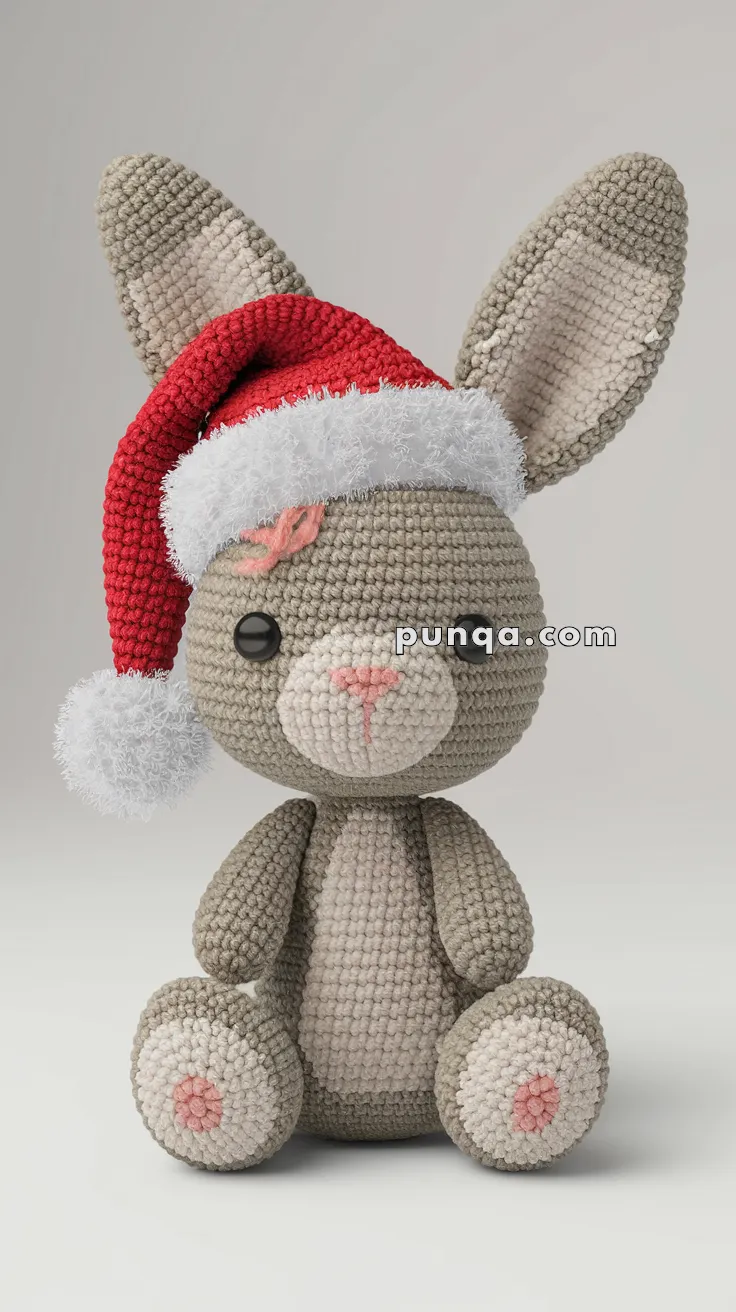 Amigurumi Christmas Bunny With Santa Hat – FREE Crochet Pattern