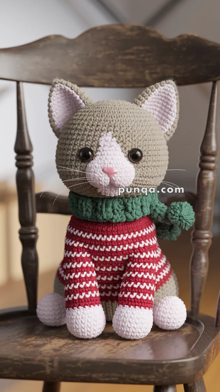 Amigurumi Christmas Kitten – FREE Crochet Pattern