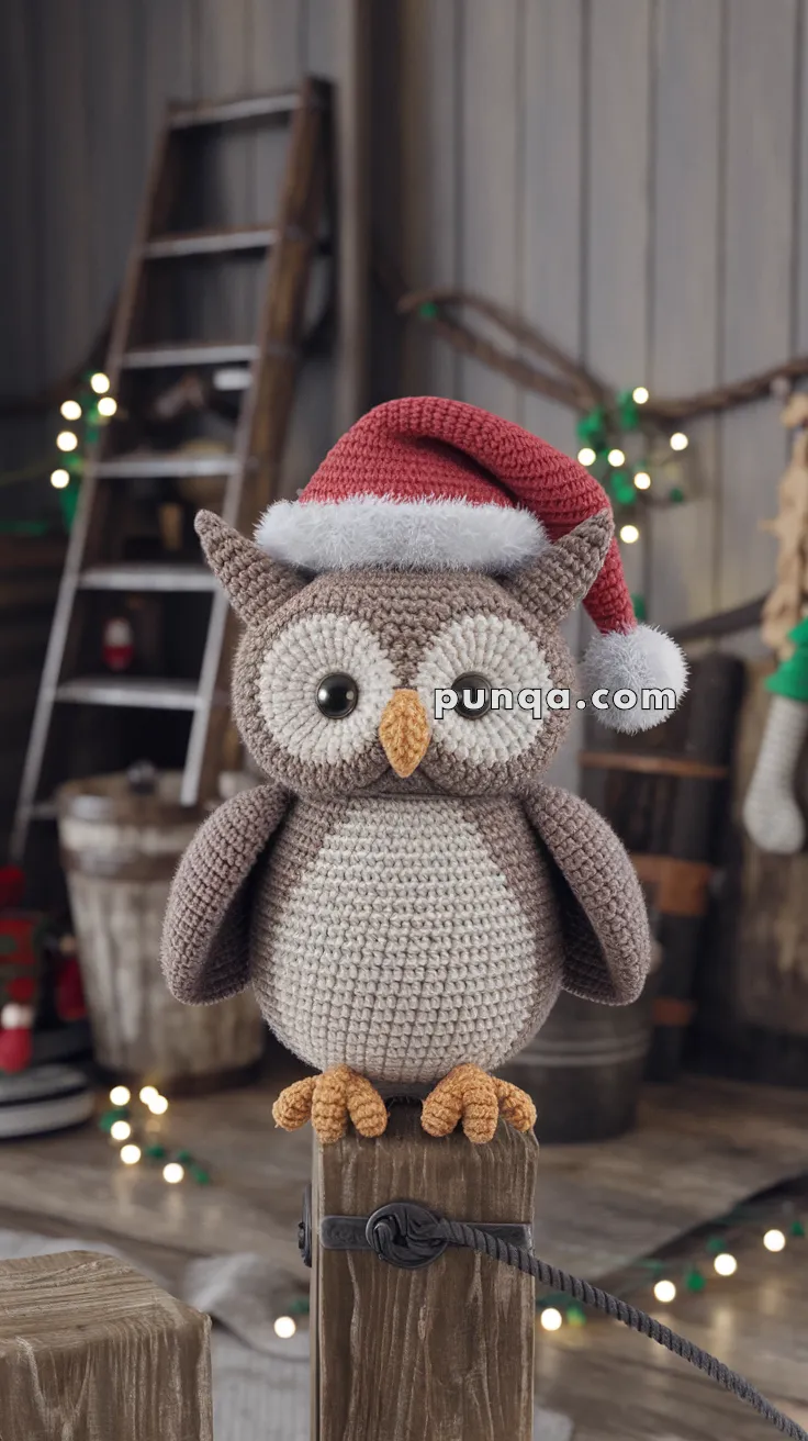 Amigurumi Christmas Owl With Santa Hat – FREE Crochet Pattern