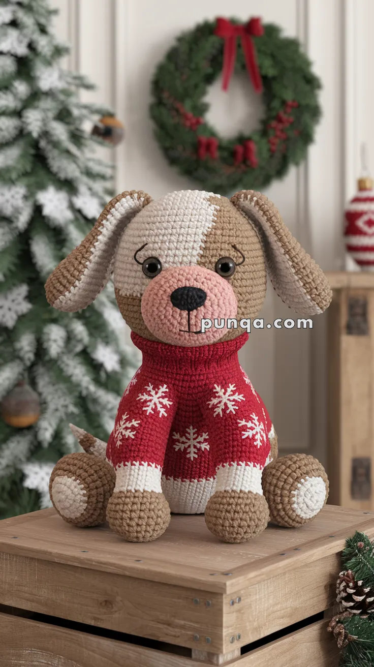 Amigurumi Christmas Puppy – FREE Crochet Pattern