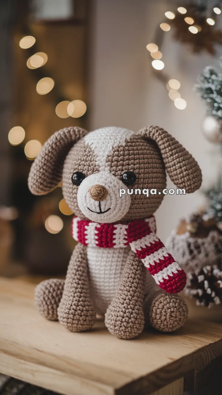 Amigurumi Christmas Puppy With Scarf – FREE Crochet Pattern