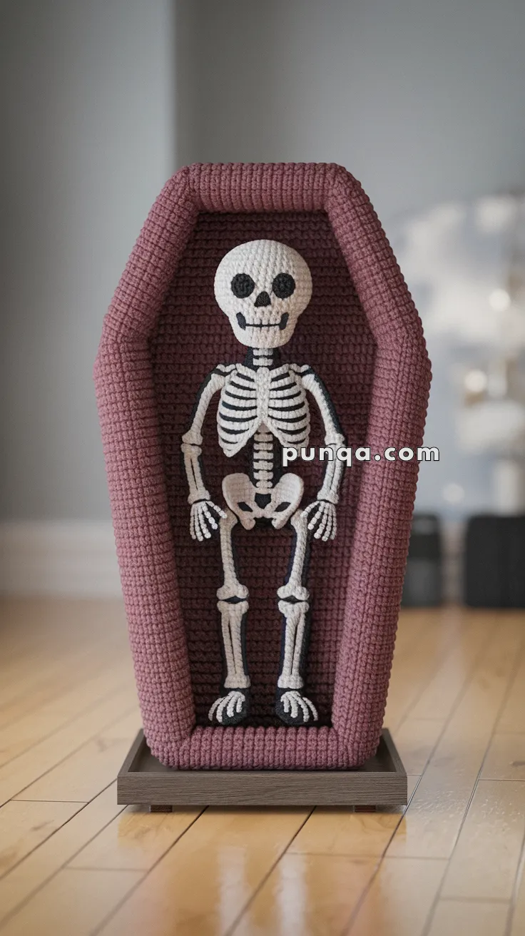 Amigurumi Coffin with Skeleton – FREE Crochet Pattern