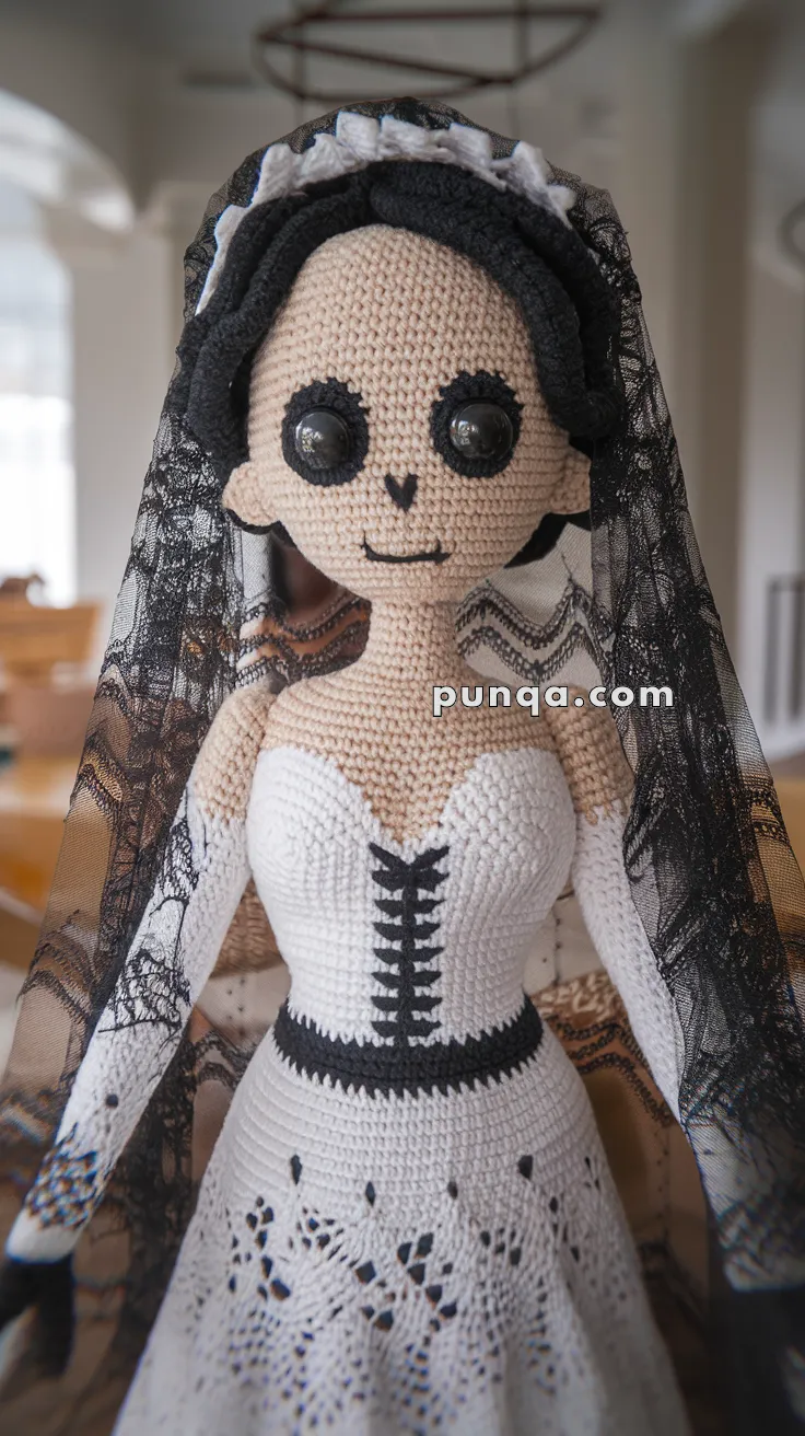 Realistic crochet image for Amigurumi Corpse Bride - FREE Crochet Pattern