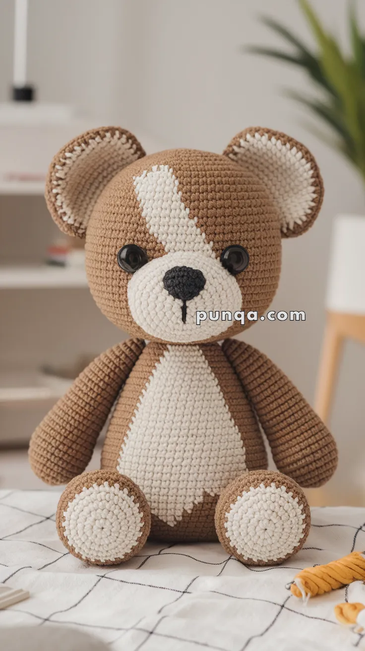 Amigurumi Dexter the Patchy Bear – FREE Crochet Pattern