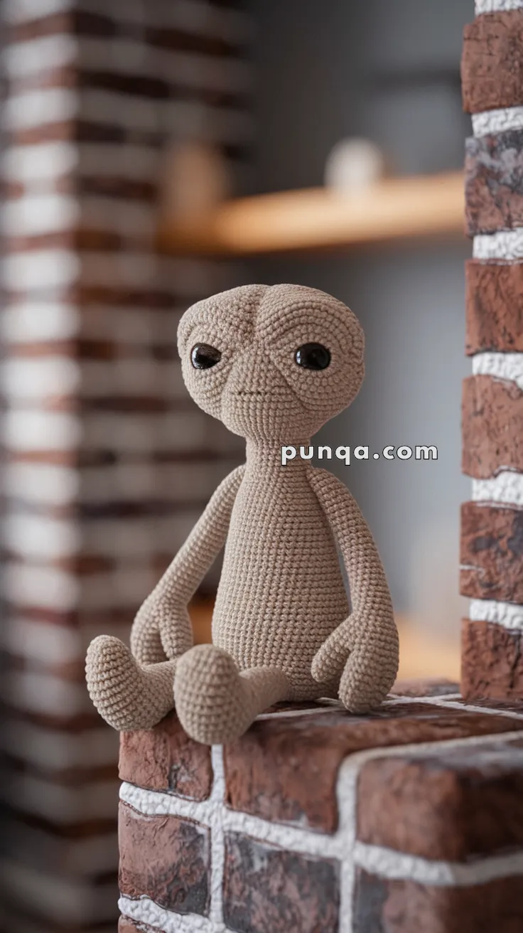 Realistic crochet image for Amigurumi E.T. - FREE Crochet Pattern