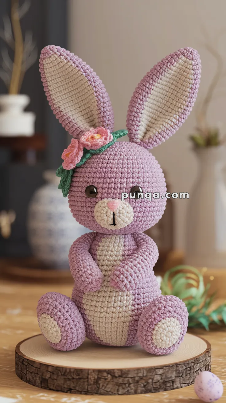Amigurumi Easter Bunny With Floral Accents – FREE Crochet Pattern