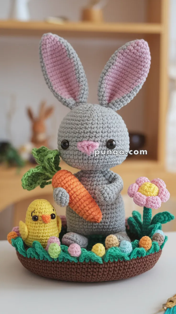 Amigurumi Easter Garden Scene – FREE Crochet Pattern