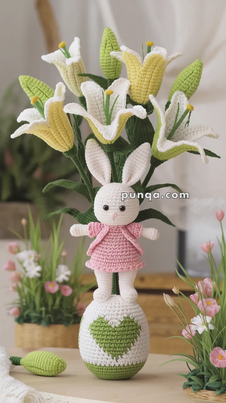 Amigurumi Easter Lily Bouquet – FREE Crochet Pattern