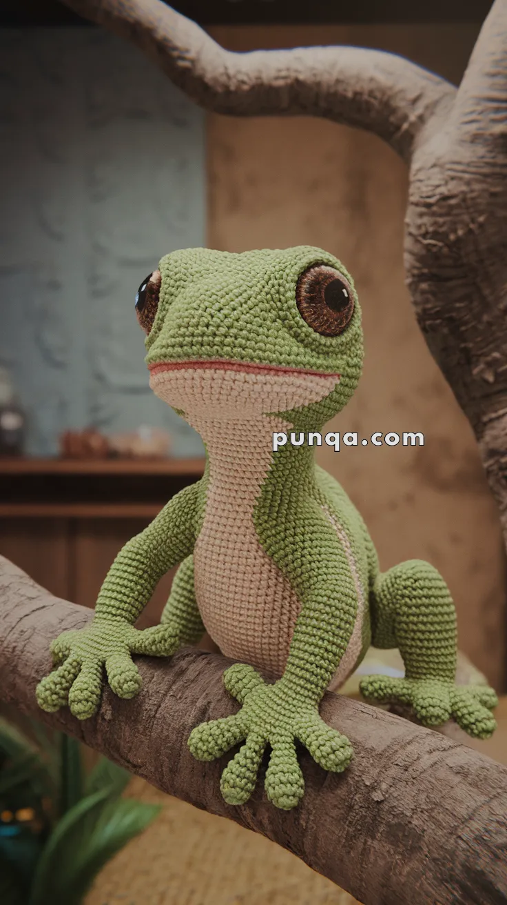 Realistic crochet image for Amigurumi Gecko Baby - FREE Crochet Pattern