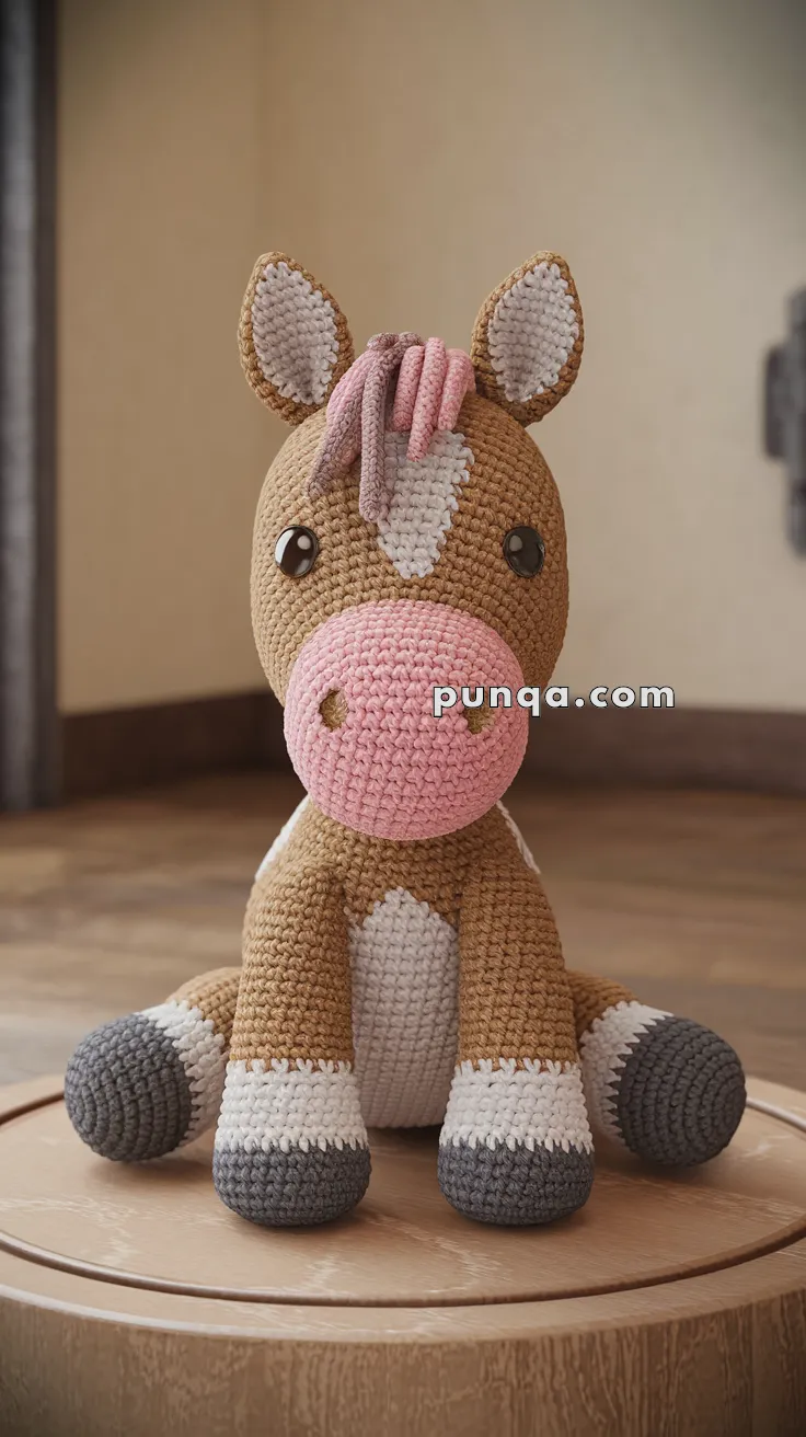 Realistic crochet image for Amigurumi Horse - FREE Crochet Pattern