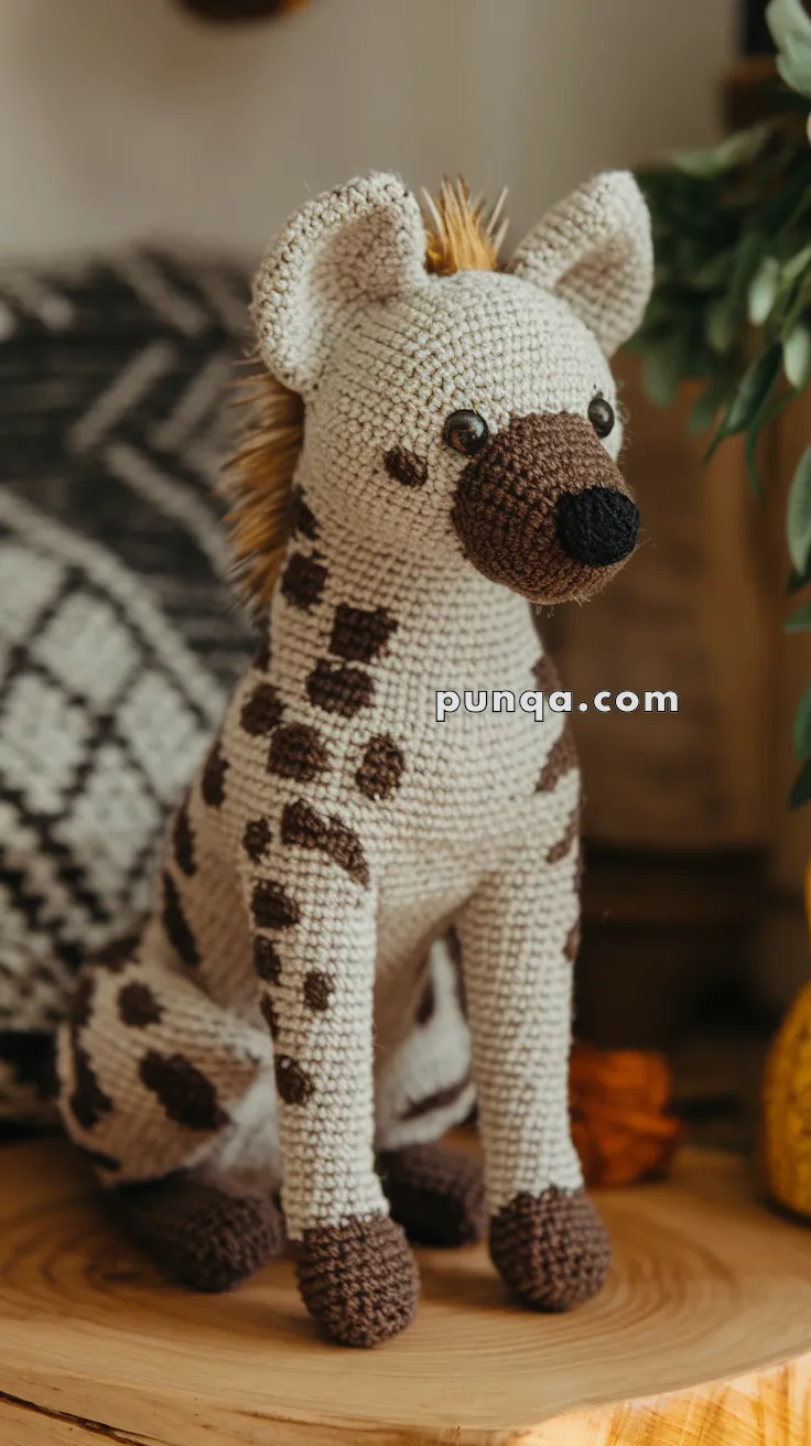 Realistic crochet image for Amigurumi Hyena - FREE Crochet Pattern