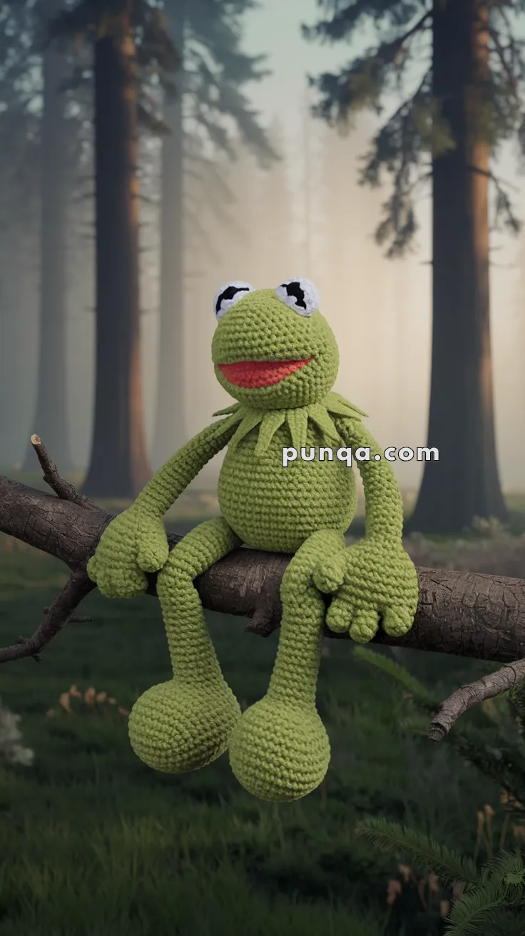 Realistic crochet image for Amigurumi Kermit - FREE Crochet Pattern