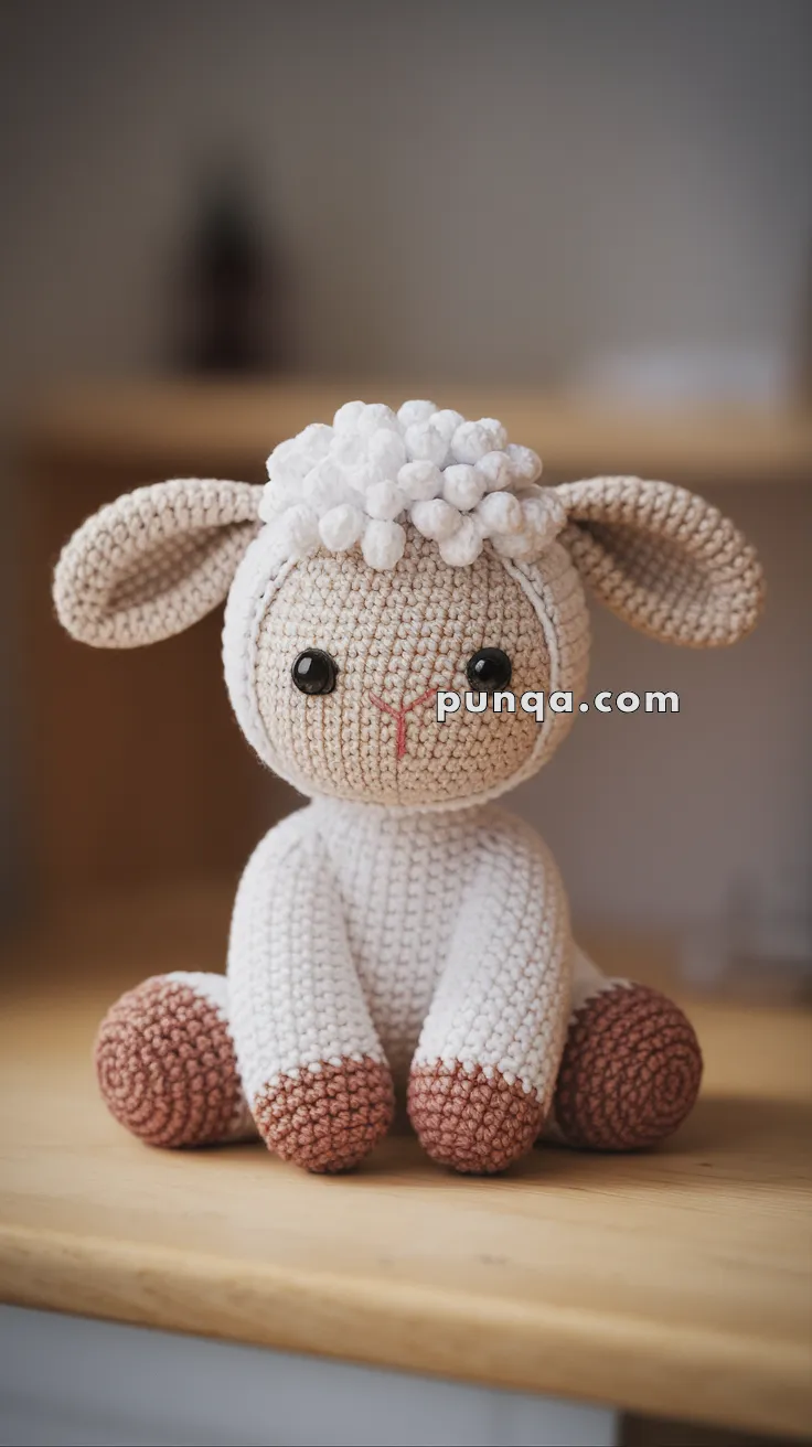 Realistic crochet image for Amigurumi Lamb - FREE Crochet Pattern