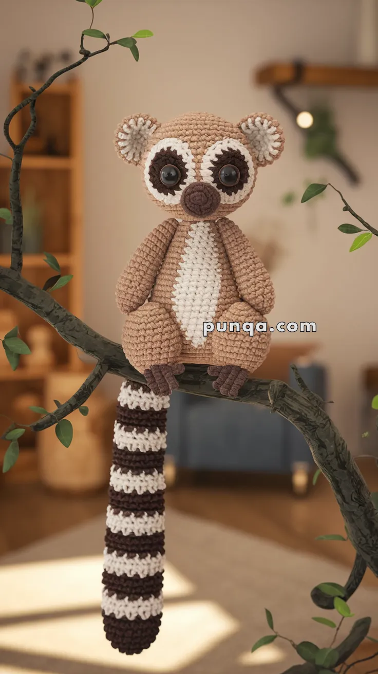 Amigurumi Lemur with Long Tail – FREE Crochet Pattern