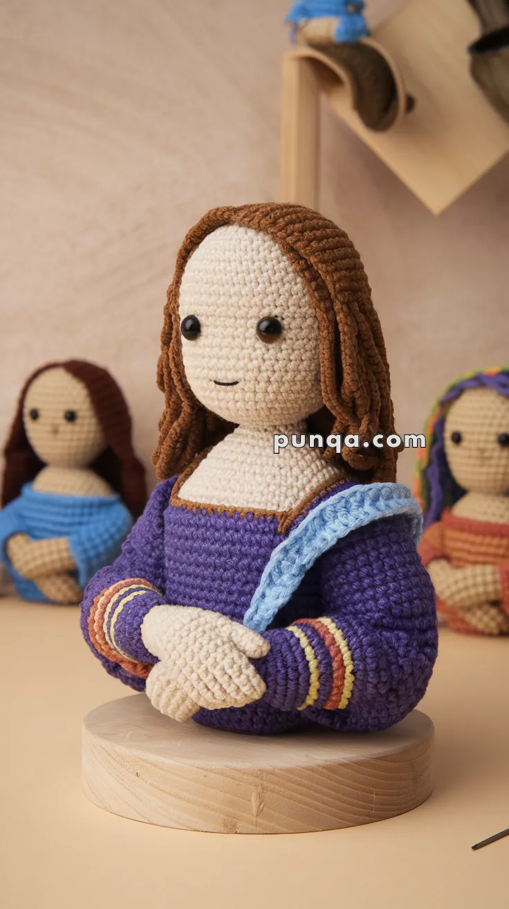 Amigurumi Mona Lisa – FREE Crochet Pattern