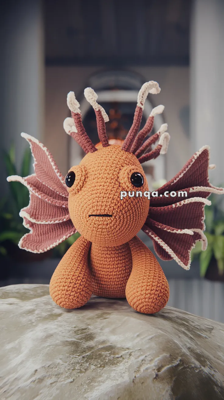 Realistic crochet image for Amigurumi Lionfish - FREE Crochet Pattern