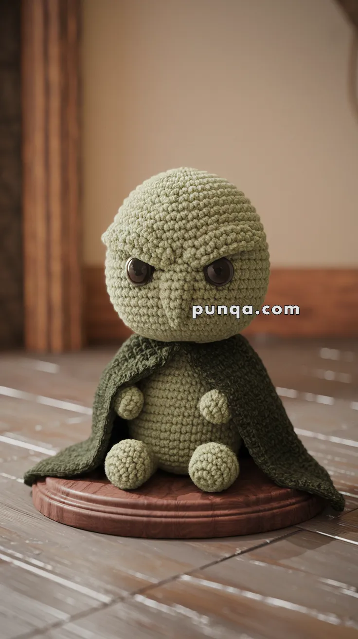 Realistic crochet image for Amigurumi Lord Voldemort - FREE Crochet Pattern