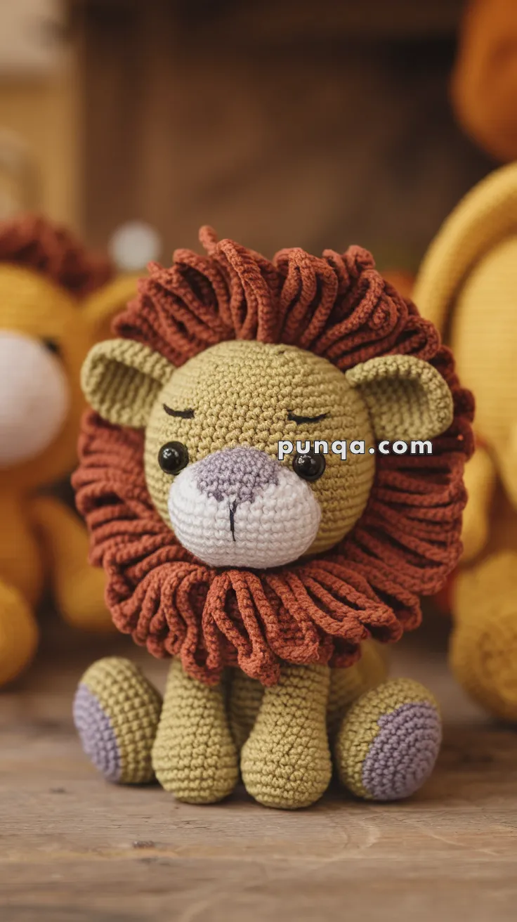 Realistic crochet image for Amigurumi Mufasa - FREE Crochet Pattern