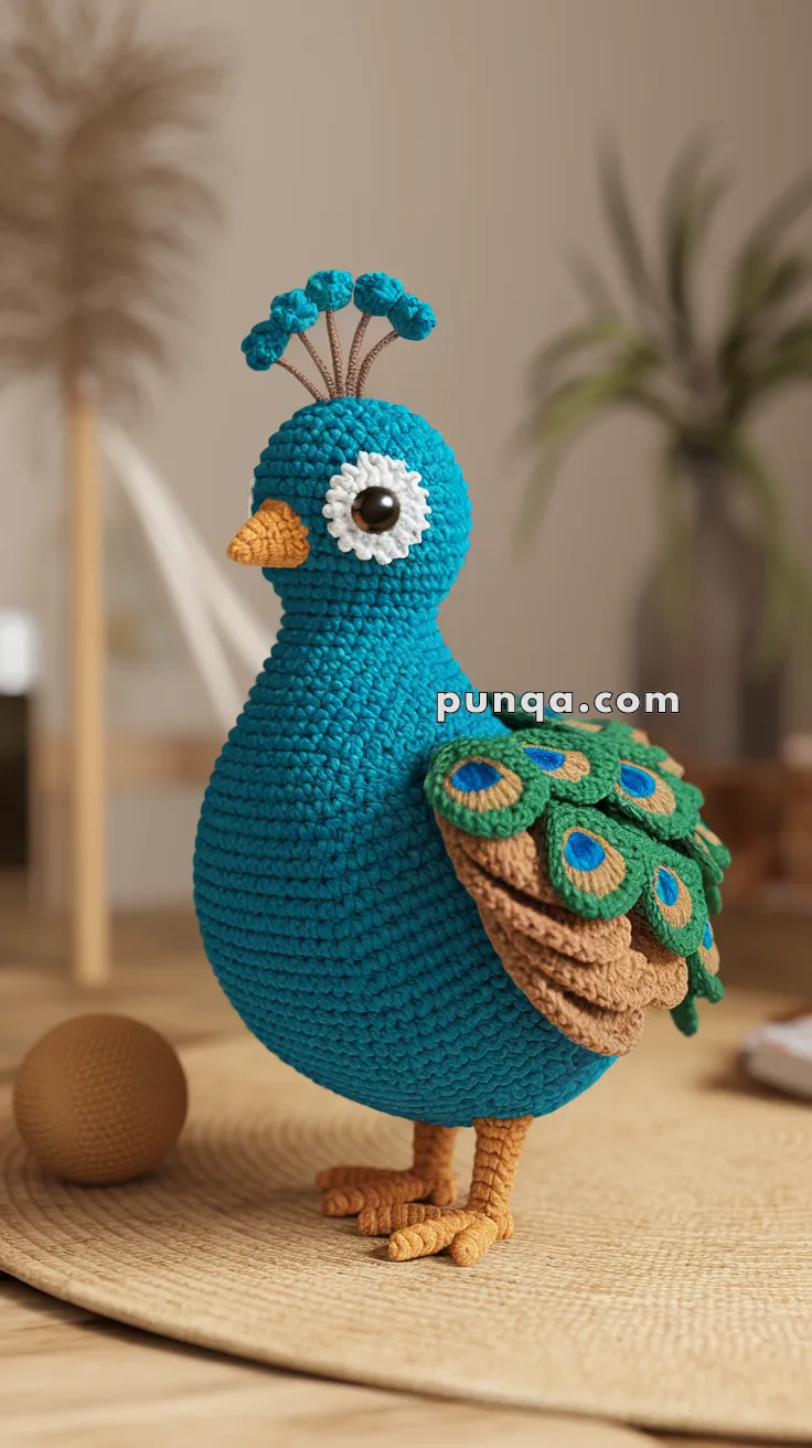Amigurumi Peacock Chick – FREE Crochet Pattern