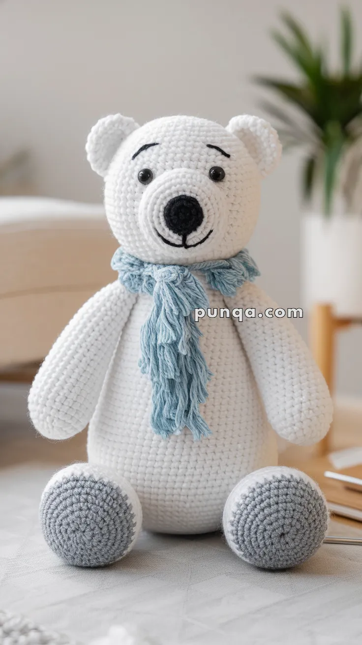 Realistic crochet image for Amigurumi Polar Bear - FREE Crochet Pattern