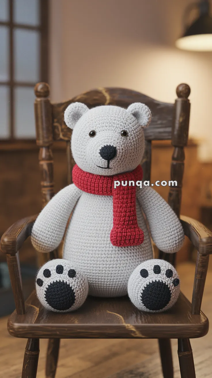 Amigurumi Polar Bear With Scarf – FREE Crochet Pattern