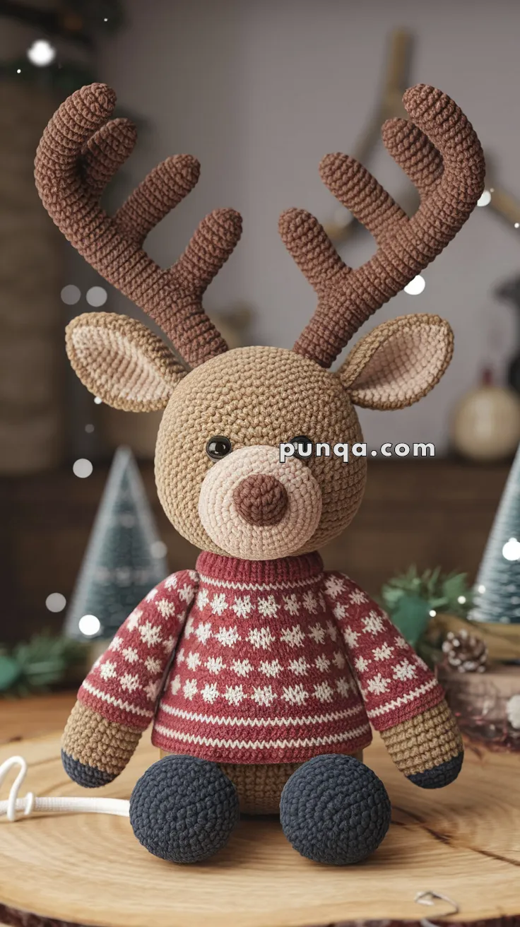 Amigurumi Festive Reindeer – FREE Crochet Pattern