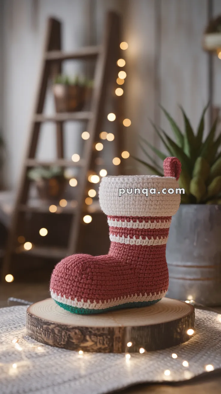 Amigurumi Santa’s Boot – FREE Crochet Pattern