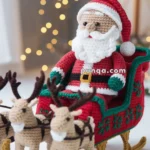 Amigurumi Santa’s Sleigh with Reindeers- FREE Crochet Pattern