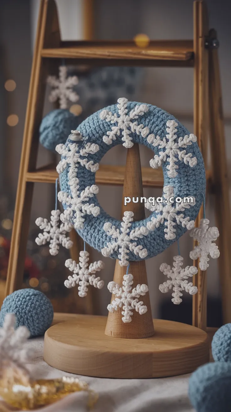 Amigurumi Snowflake Wreath – FREE Crochet Pattern