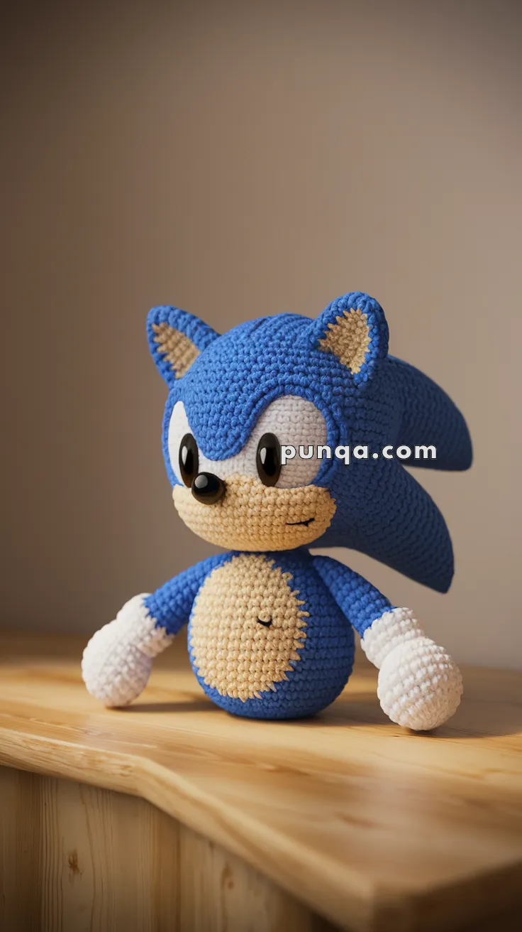 Realistic crochet image for Amigurumi Sonic - FREE Crochet Pattern