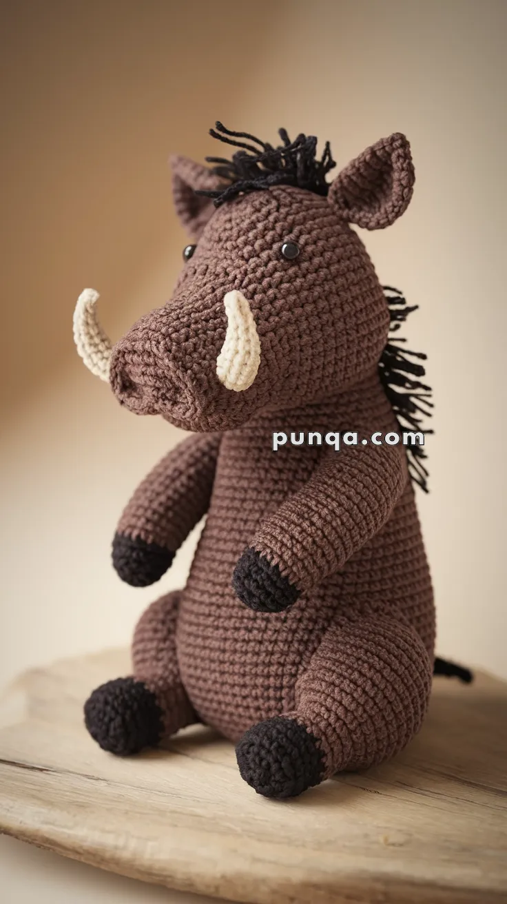Amigurumi Warthog – FREE Crochet Pattern